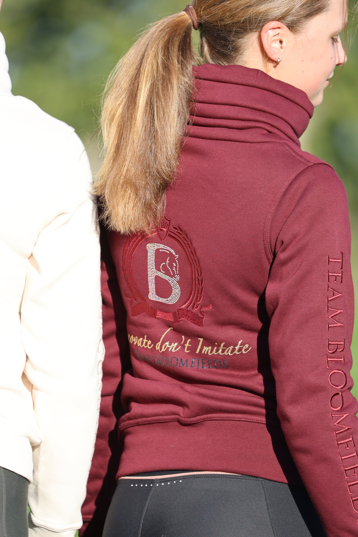 Sabrina Burgundy Ruffle Collar Team Jumper