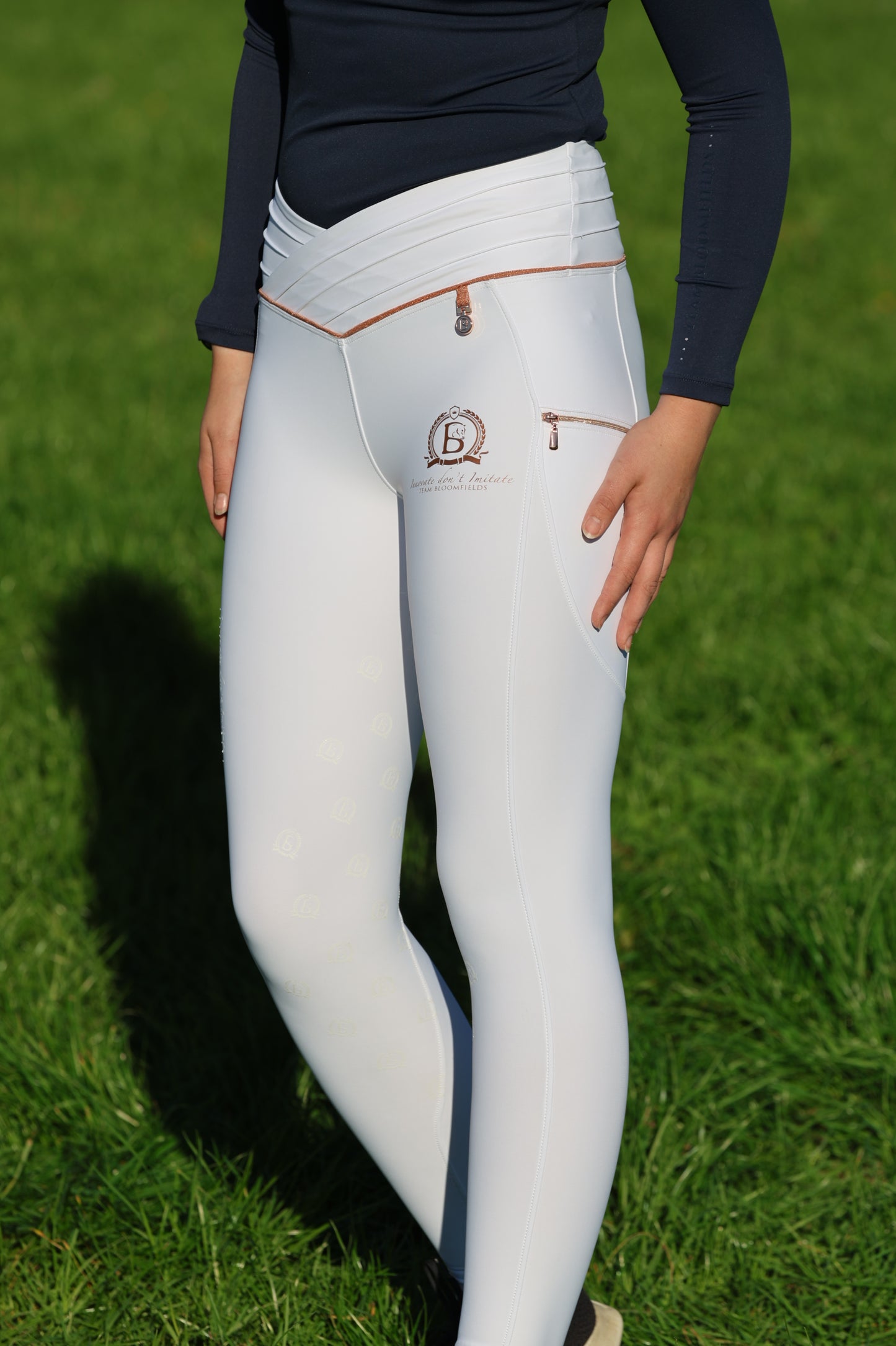 Maya Ultra High Pleated Leggings - White