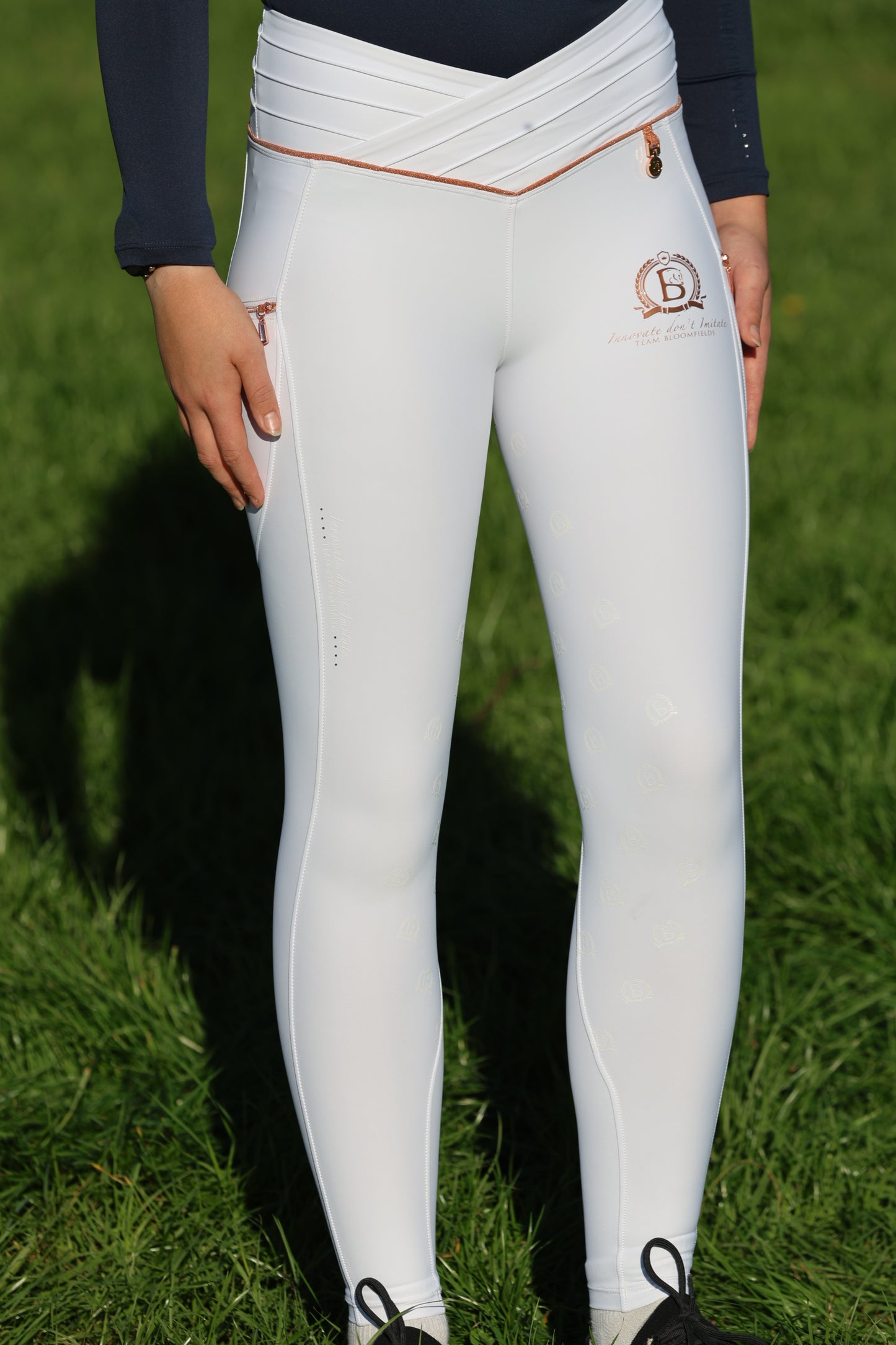 Maya Ultra High Pleated Leggings - White