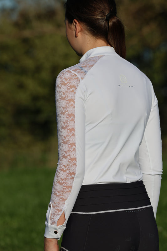 Sophia Adults White Lace Show shirt