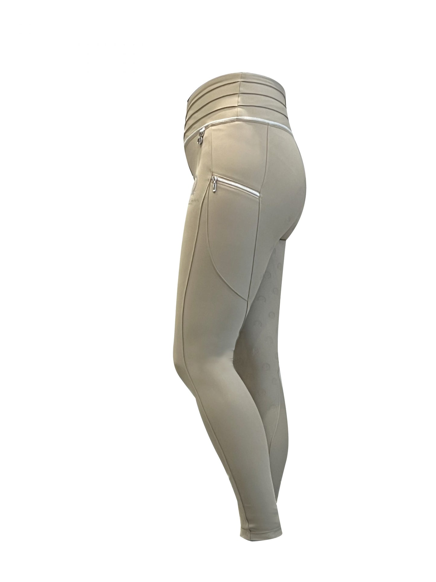 Maya Ultra High Pleated Leggings- Beige