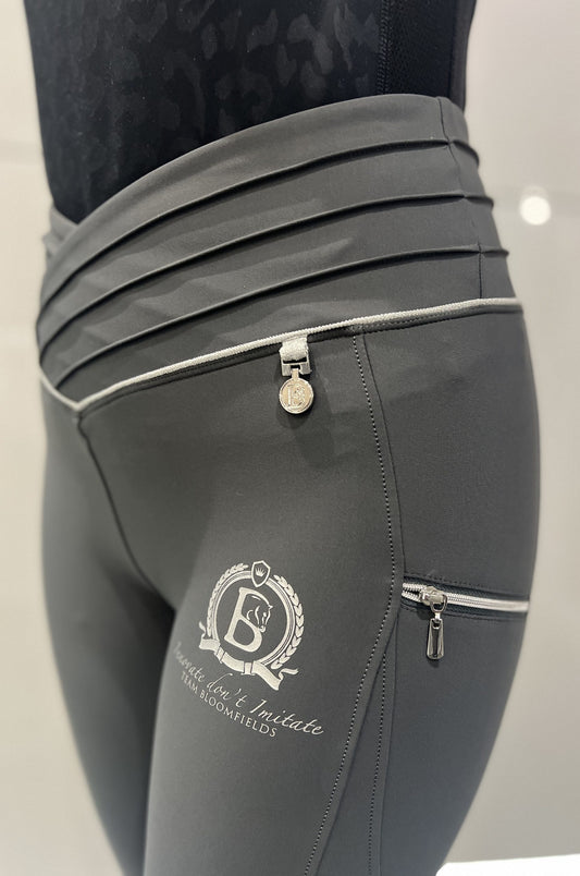 Maya Ultra High Pleated Leggings - Grey