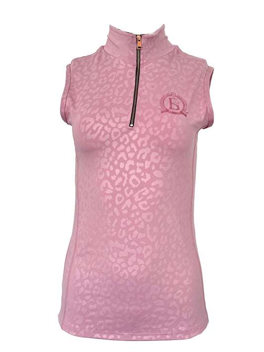 Leonora Pink Leopard Print Sleeveless Base Layer
