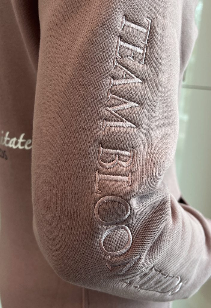 Adelle Ladies Heather Diamanté Cross Necked Hoodie
