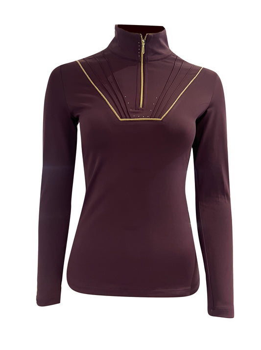 Maya Adults Pleated Base Layer - Mulberry