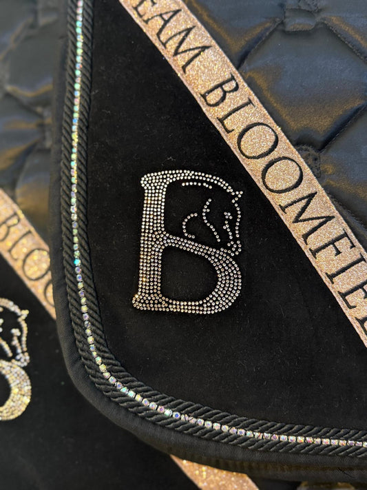Saddle Pad - Black and Sparkle Rose (Jump)
