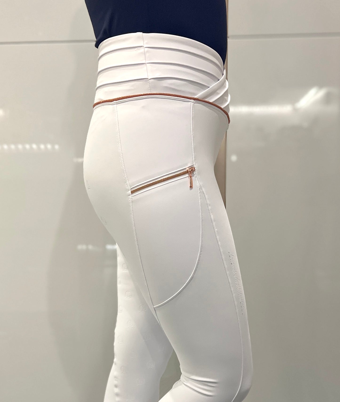Maya Ultra High Pleated Leggings - White