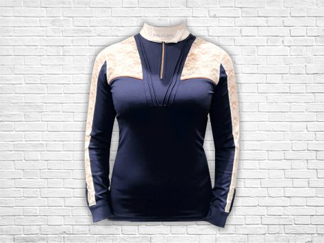 Sophia Adults Navy & White Lace Show Shirt