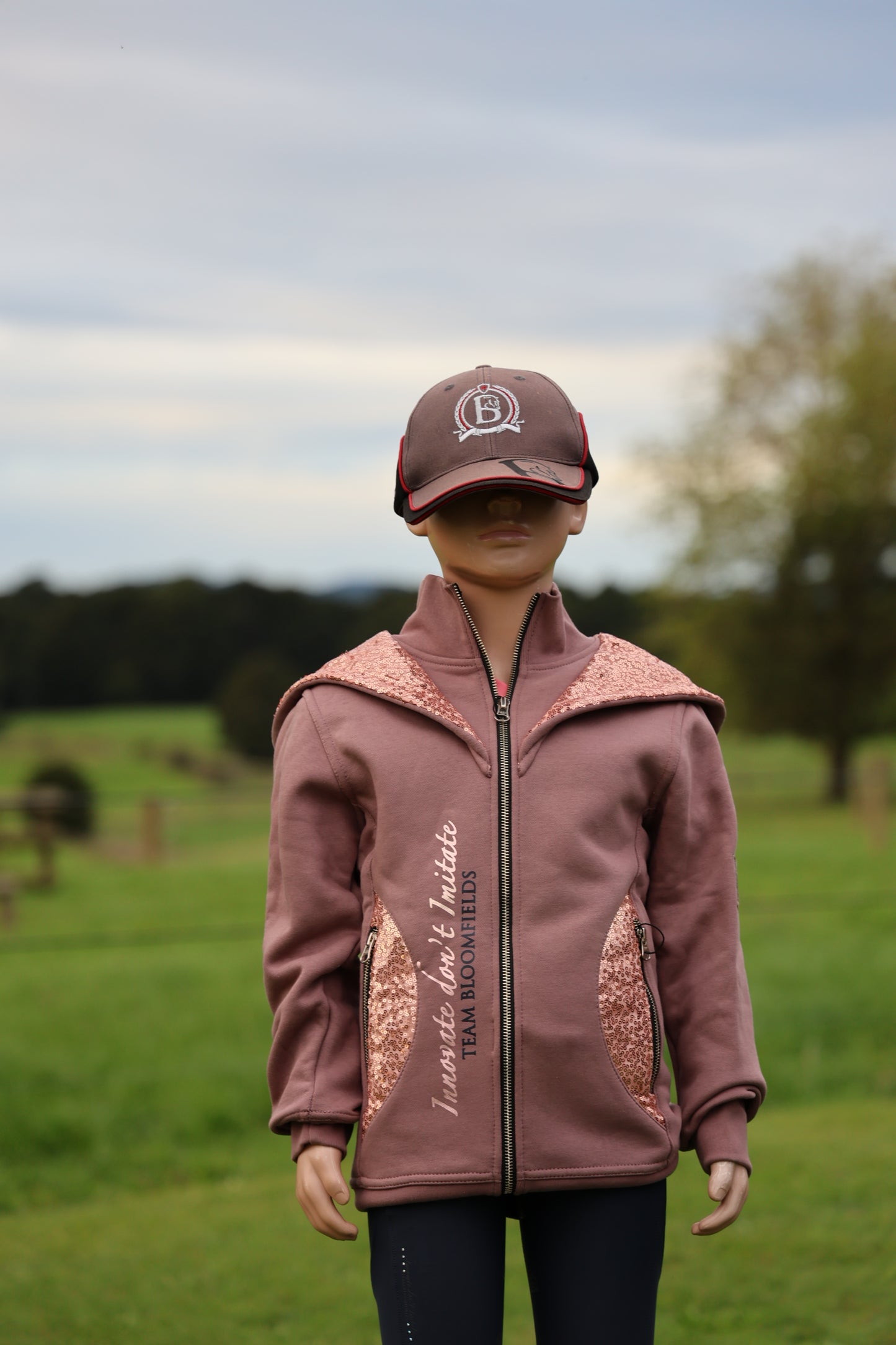 Kids Arabella Heather Double Collar Fitted Zip Hoodie