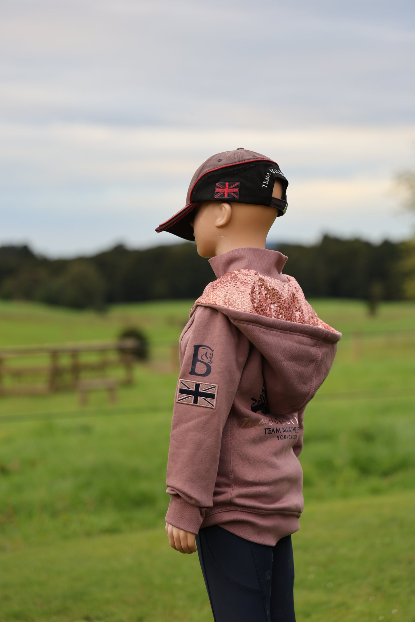 Kids Arabella Heather Double Collar Fitted Zip Hoodie