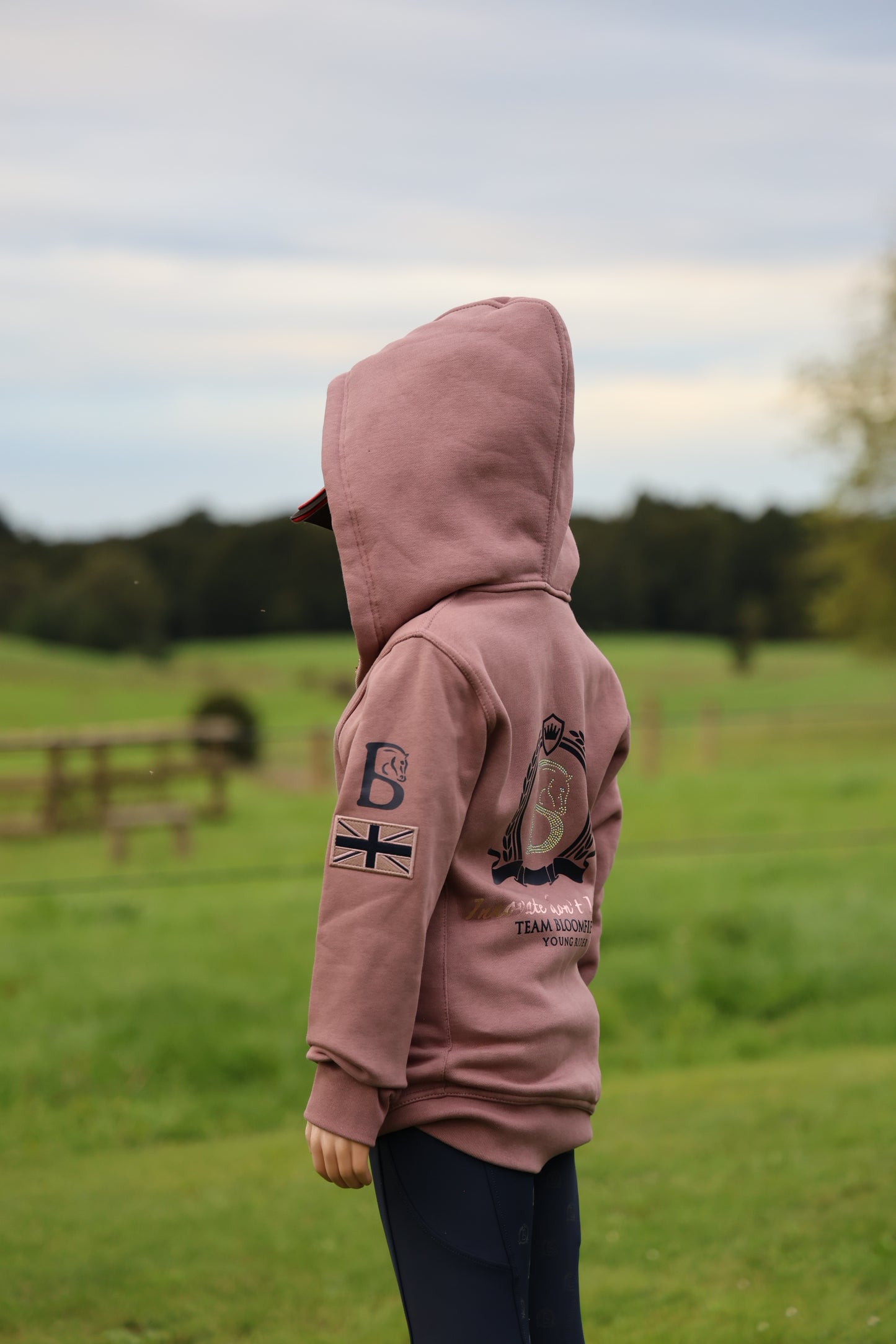 Kids Arabella Heather Double Collar Fitted Zip Hoodie