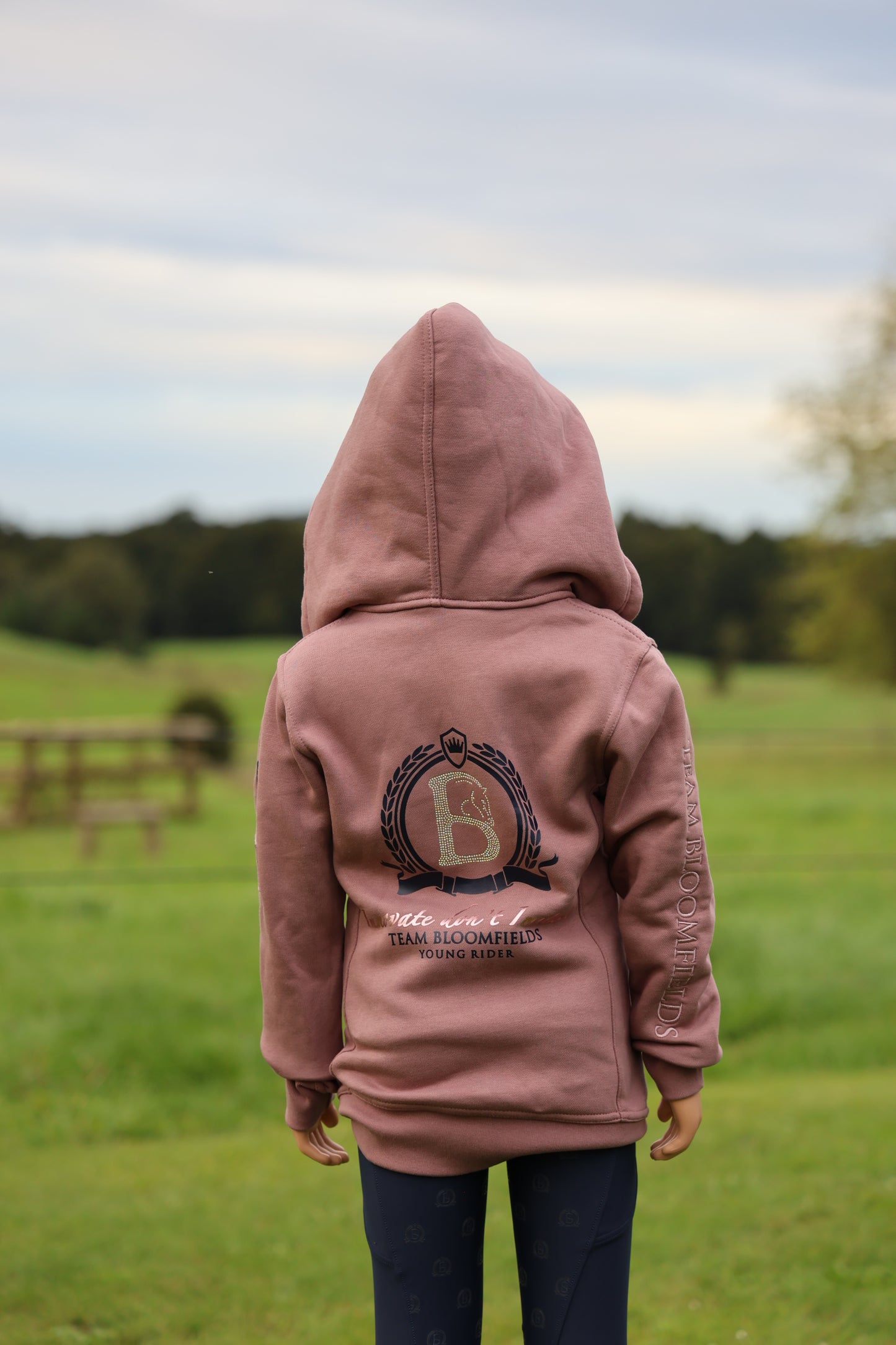 Kids Arabella Heather Double Collar Fitted Zip Hoodie