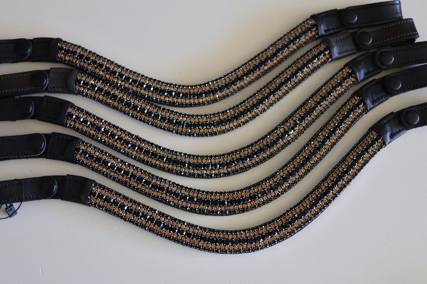 Rhinestone Leather Browbands