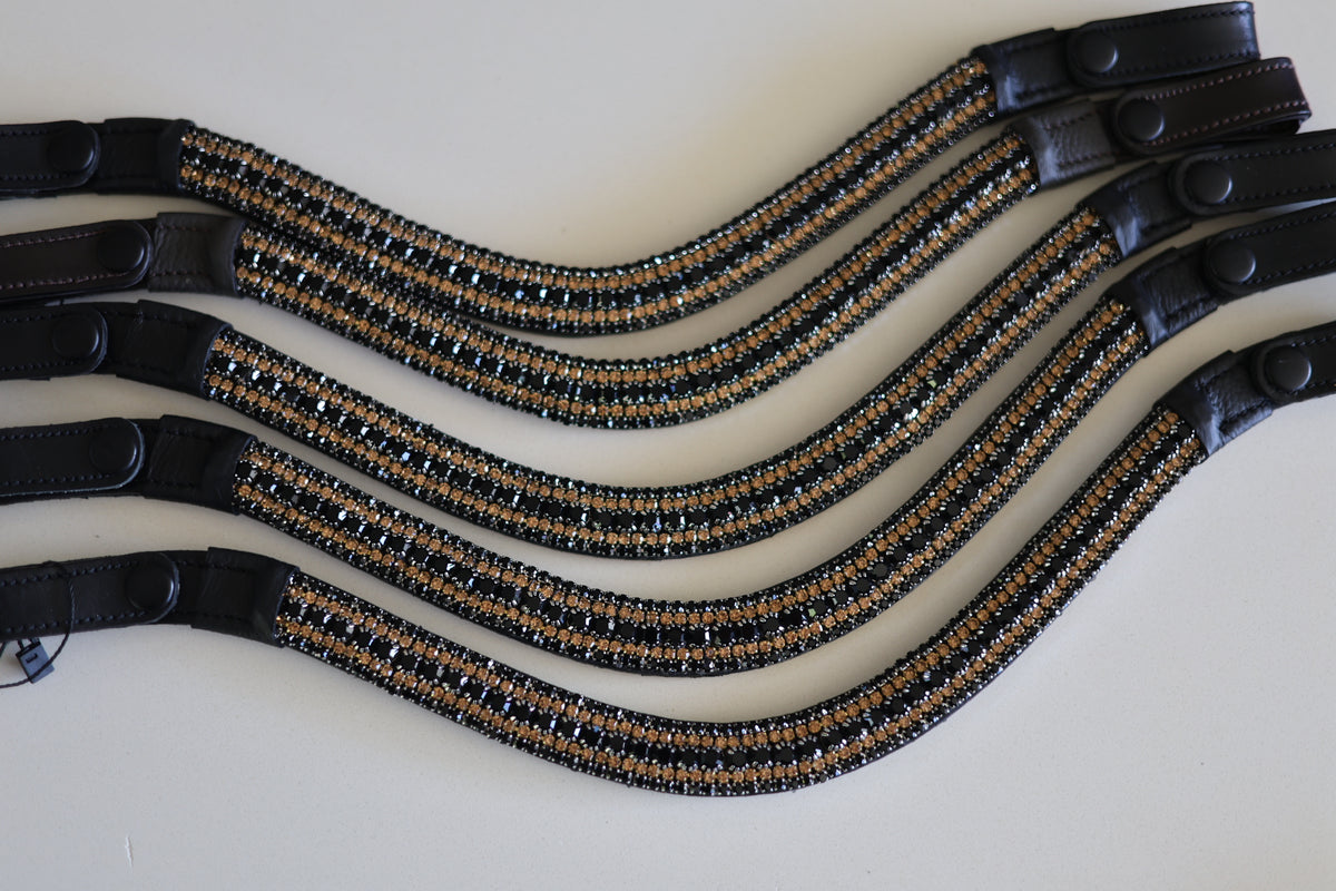 Rhinestone Leather Browbands