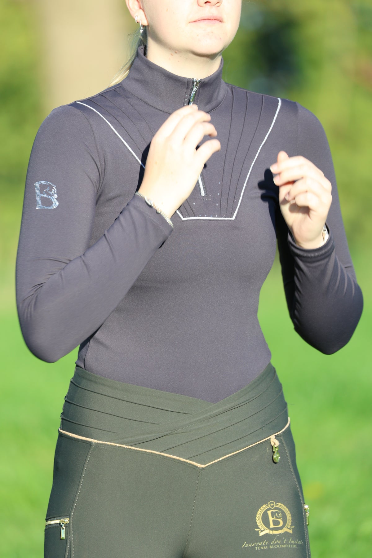 Maya Adults Pleated Base Layer - Grey