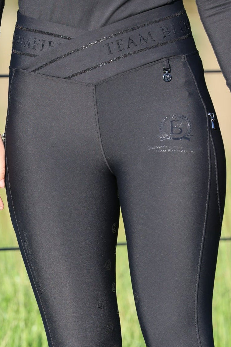 Celeste Black Crystal Leggings