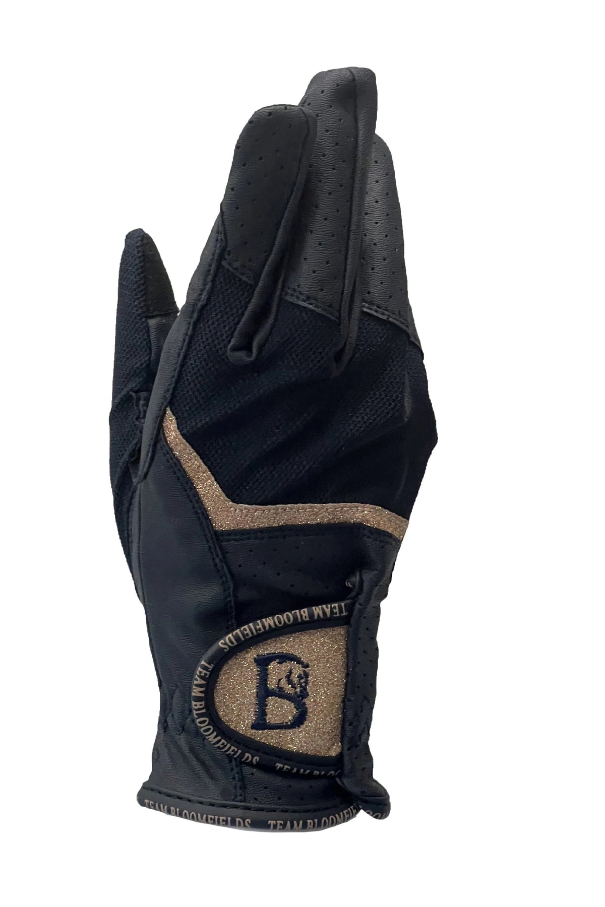 Sparkle Black & Rose Gold Gloves