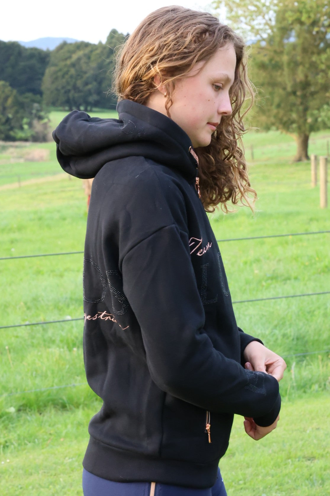 Luna - Black with Rose Gold - Hoodie