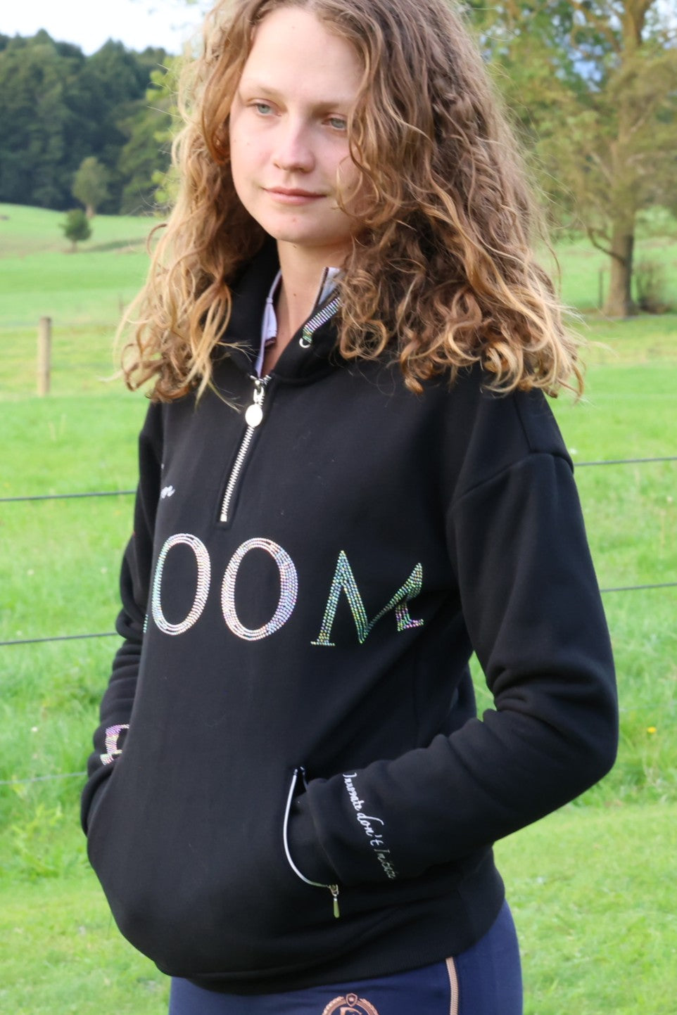 Luna - Black with Silver - Hoodie