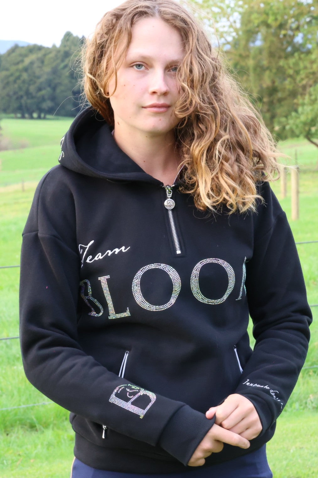 Luna - Black with Silver - Hoodie