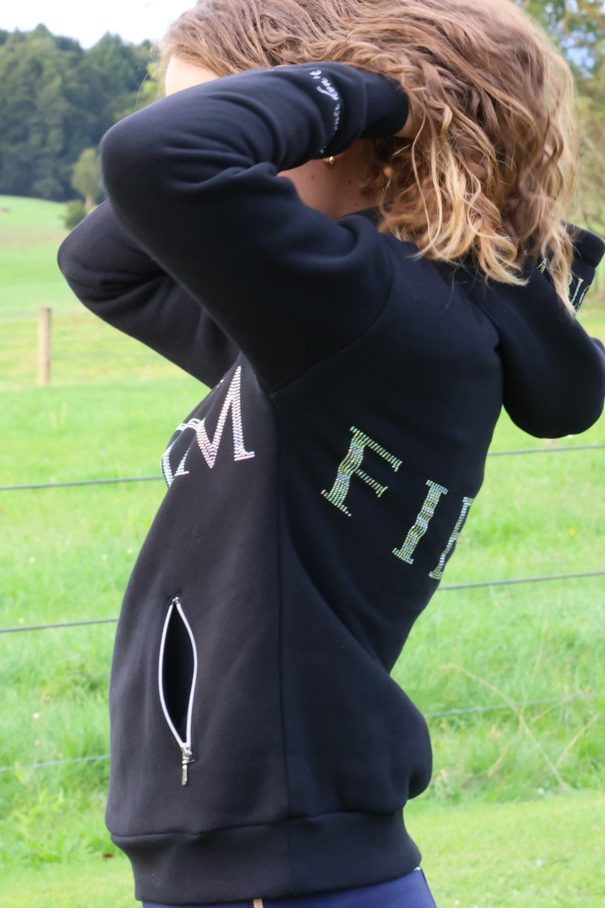 Luna - Black with Silver - Hoodie