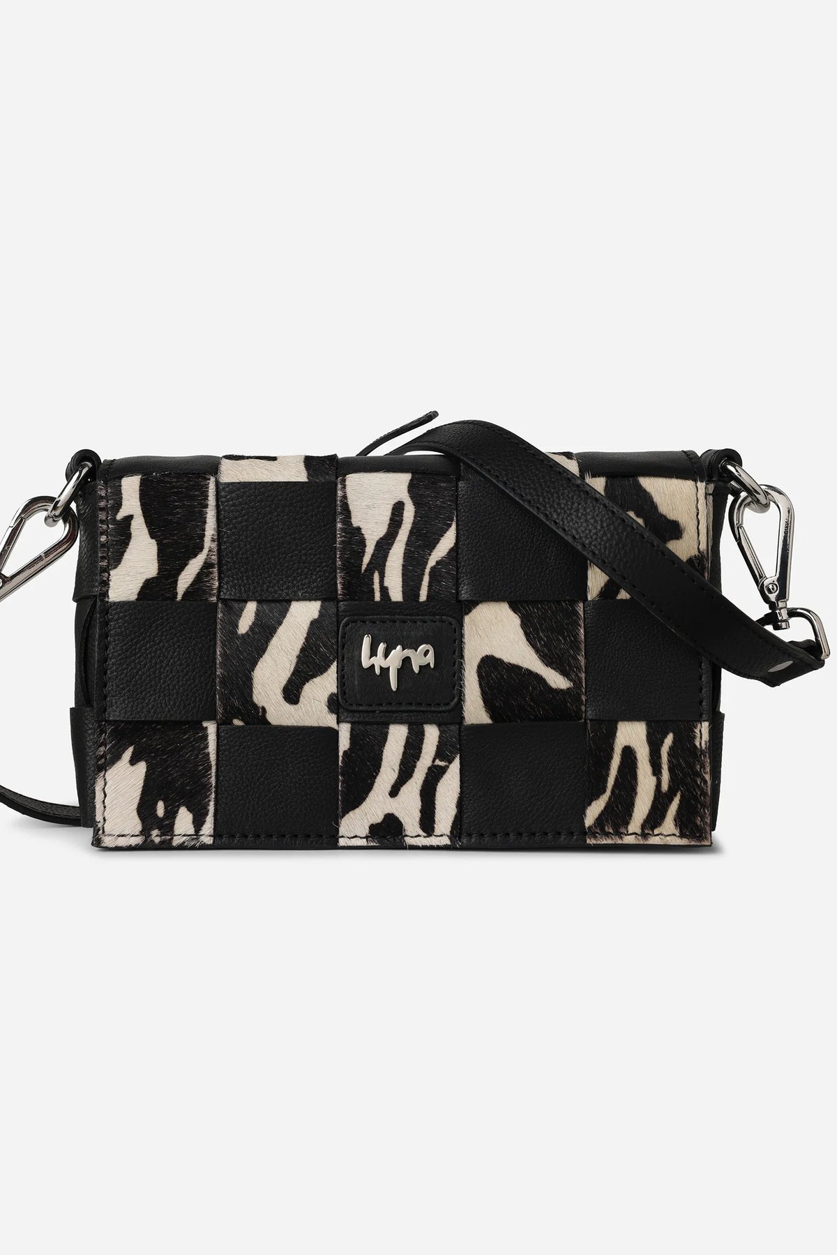 Hyna Tartan Mini Crossbody bag (Black & White)