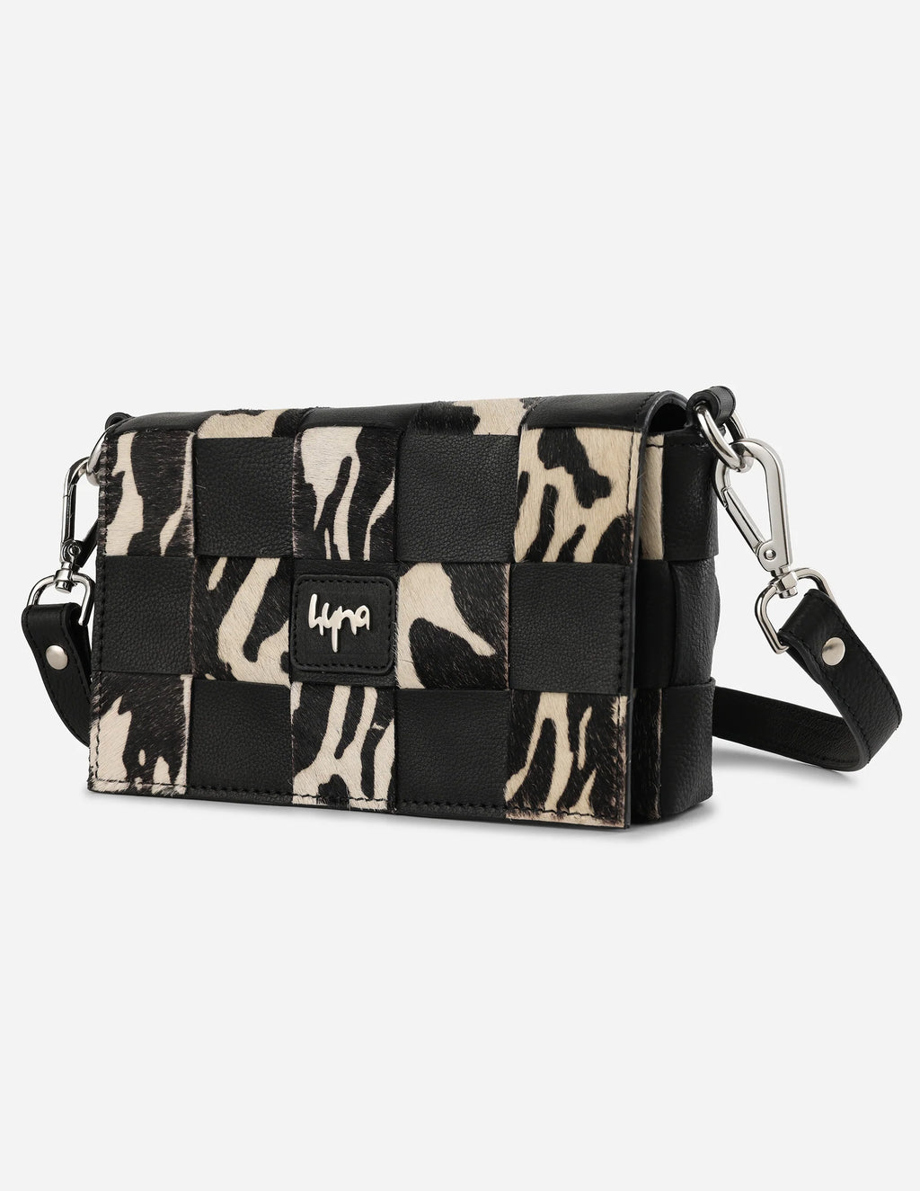 Hyna Tartan Mini Crossbody bag (Black & White)