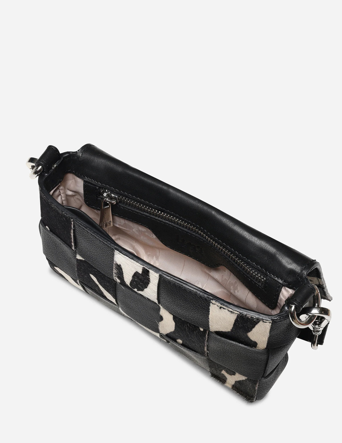 Hyna Tartan Mini Crossbody bag (Black & White)