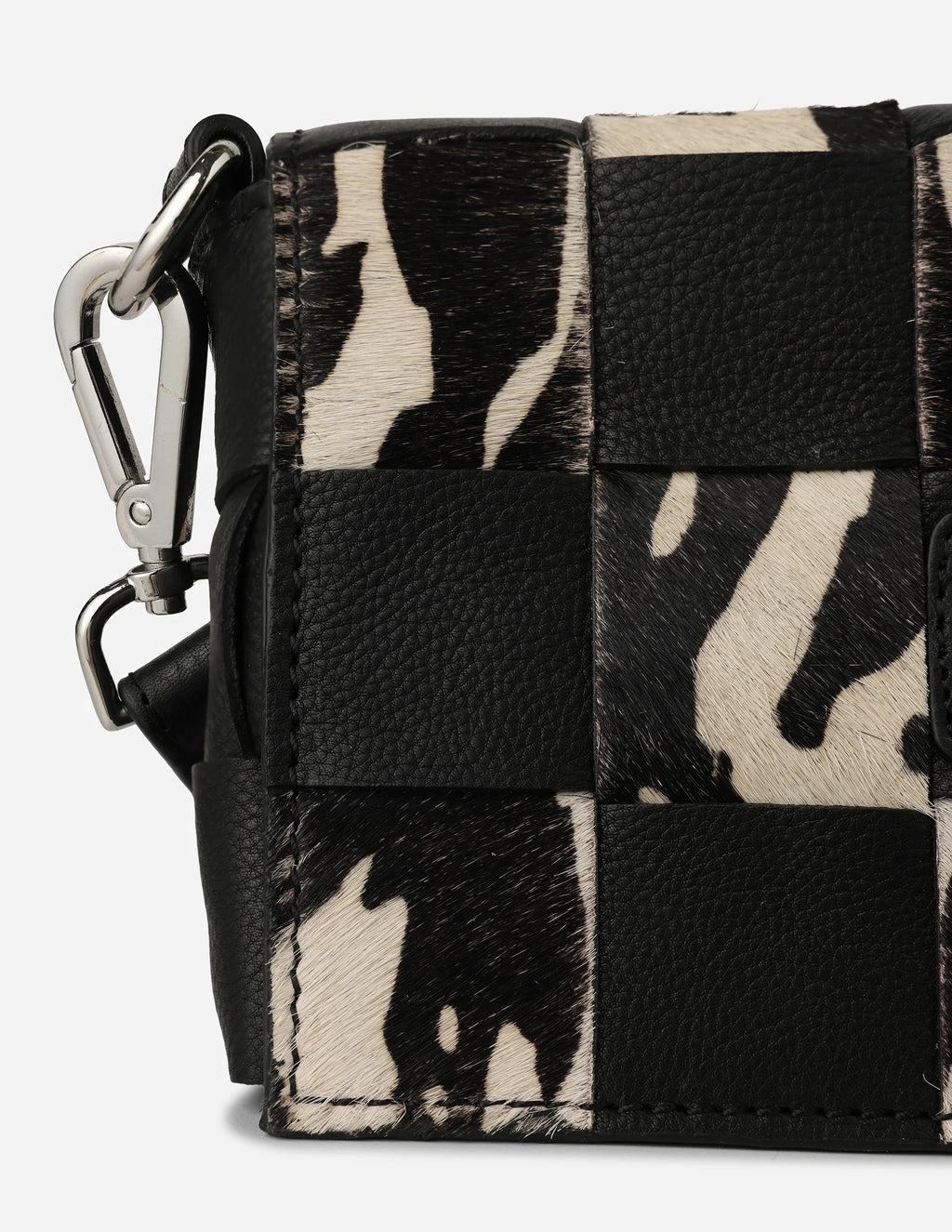 Hyna Tartan Mini Crossbody bag (Black & White)