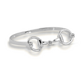Kelly Herd Silver-Plated Snaffle Bit Bangle Bracelet
