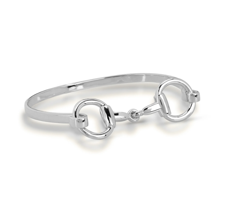 Kelly Herd Silver-Plated Snaffle Bit Bangle Bracelet