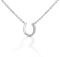 Brass Horseshoe Necklace with Stones