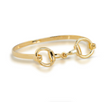Kelly Herd Gold-Plated Snaffle Bit Bangle Bracelet