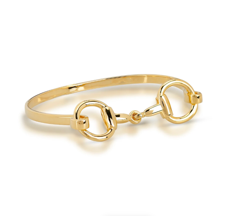 Kelly Herd Gold-Plated Snaffle Bit Bangle Bracelet