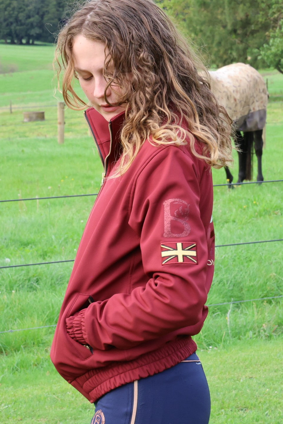 Felicity Burgundy Showerproof Jacket