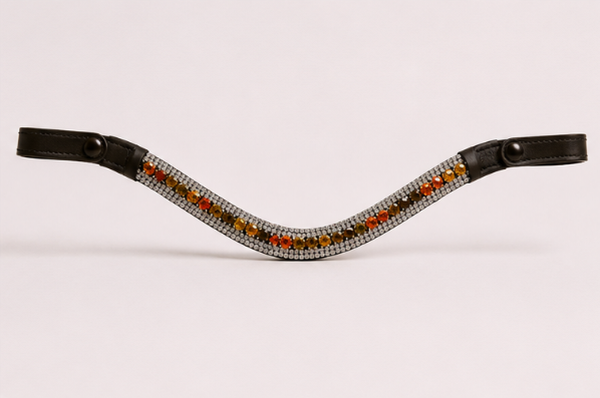 Rhinestone Leather Browbands