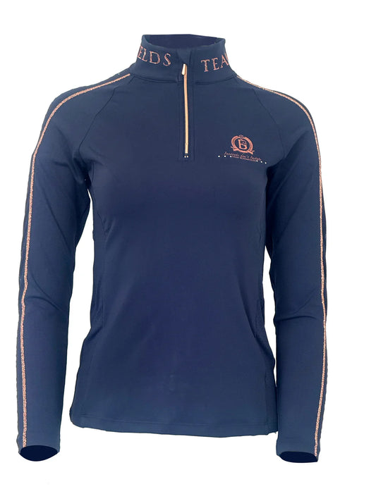 Chloe Navy Crystal Base Layer With Long Sleeves