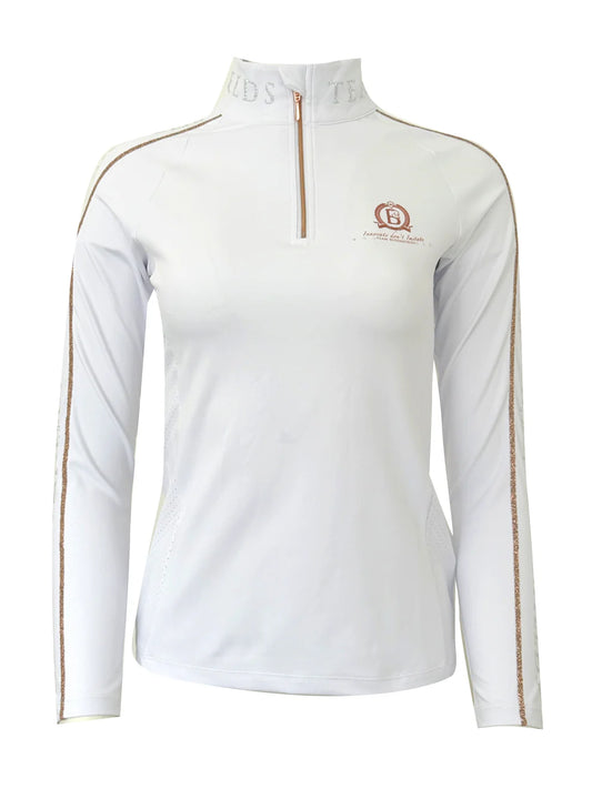 Chloe White Crystal Base Layer With Long Sleeves