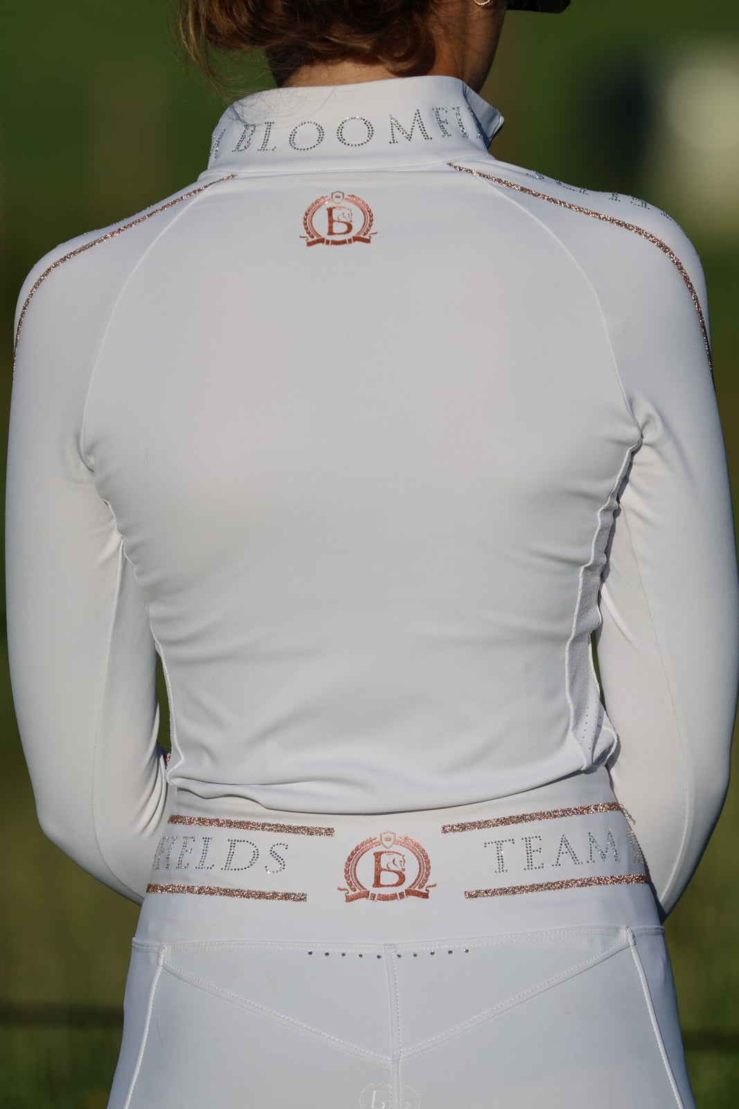 Chloe White Crystal Base Layer With Long Sleeves