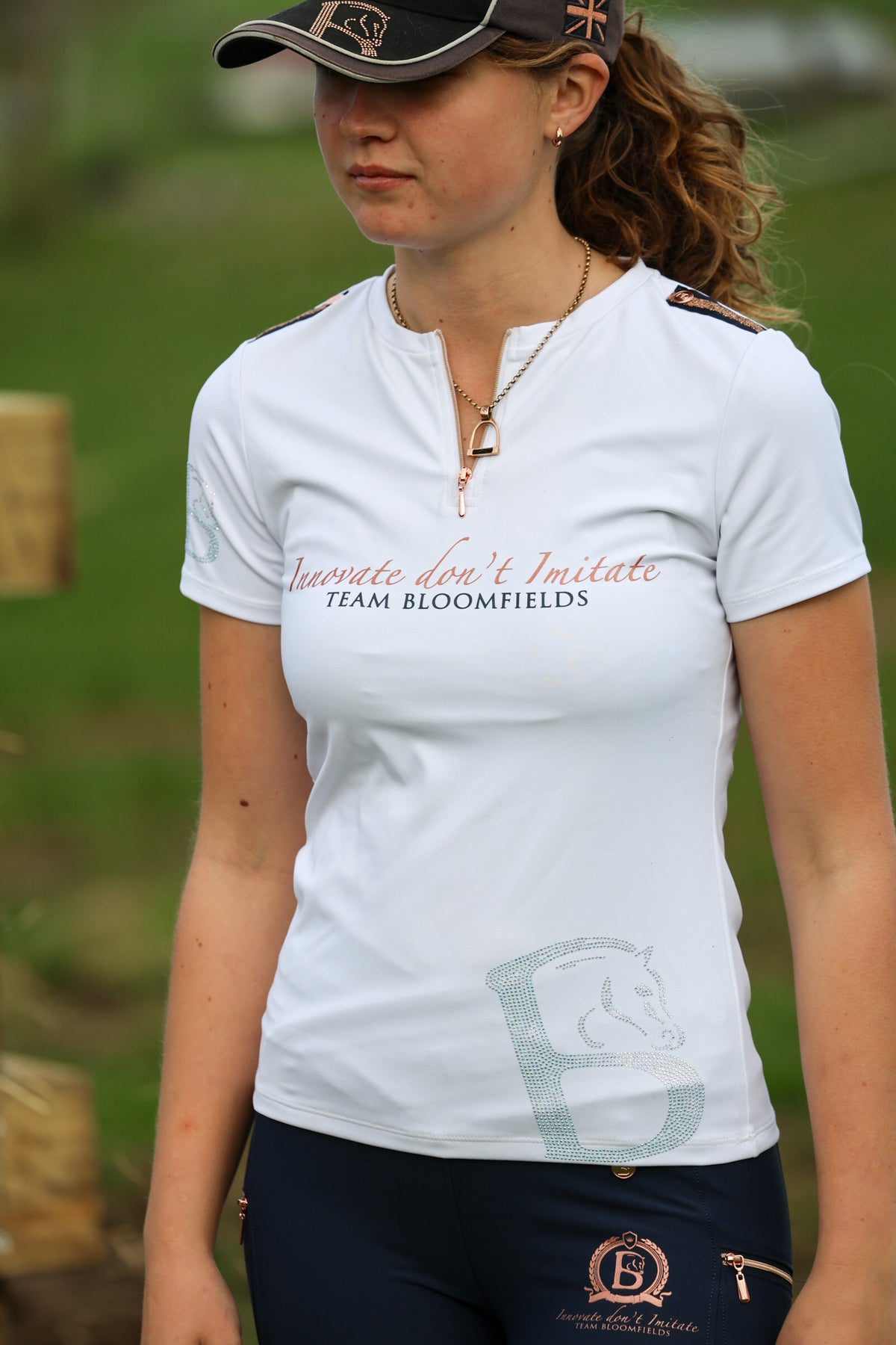 Clara White Crystal T-Shirt