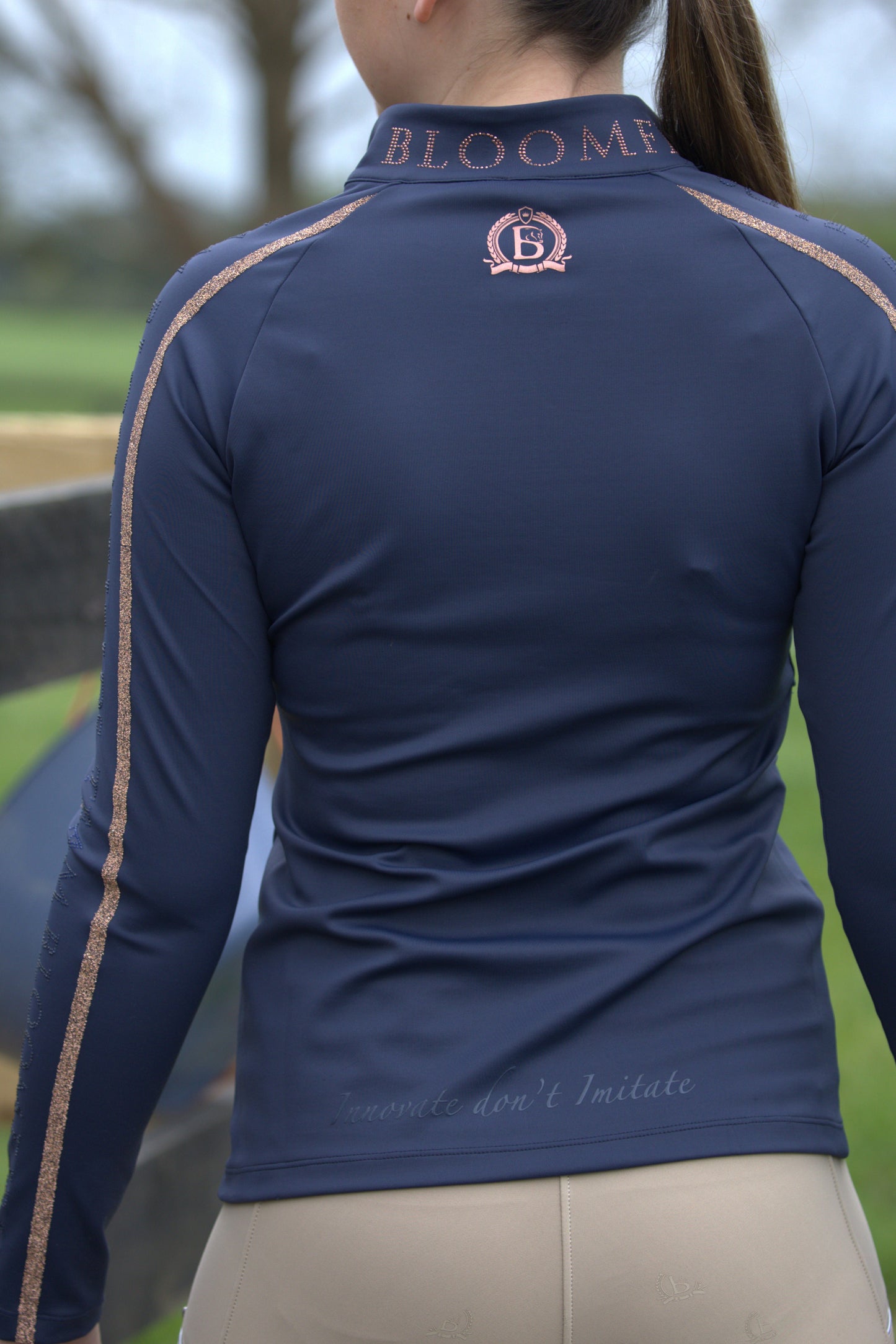 Caitlin Crystal Navy Training Jacket