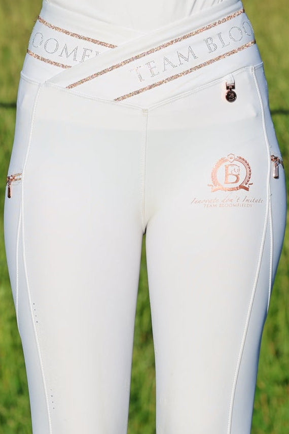 Celeste White Crystal Leggings