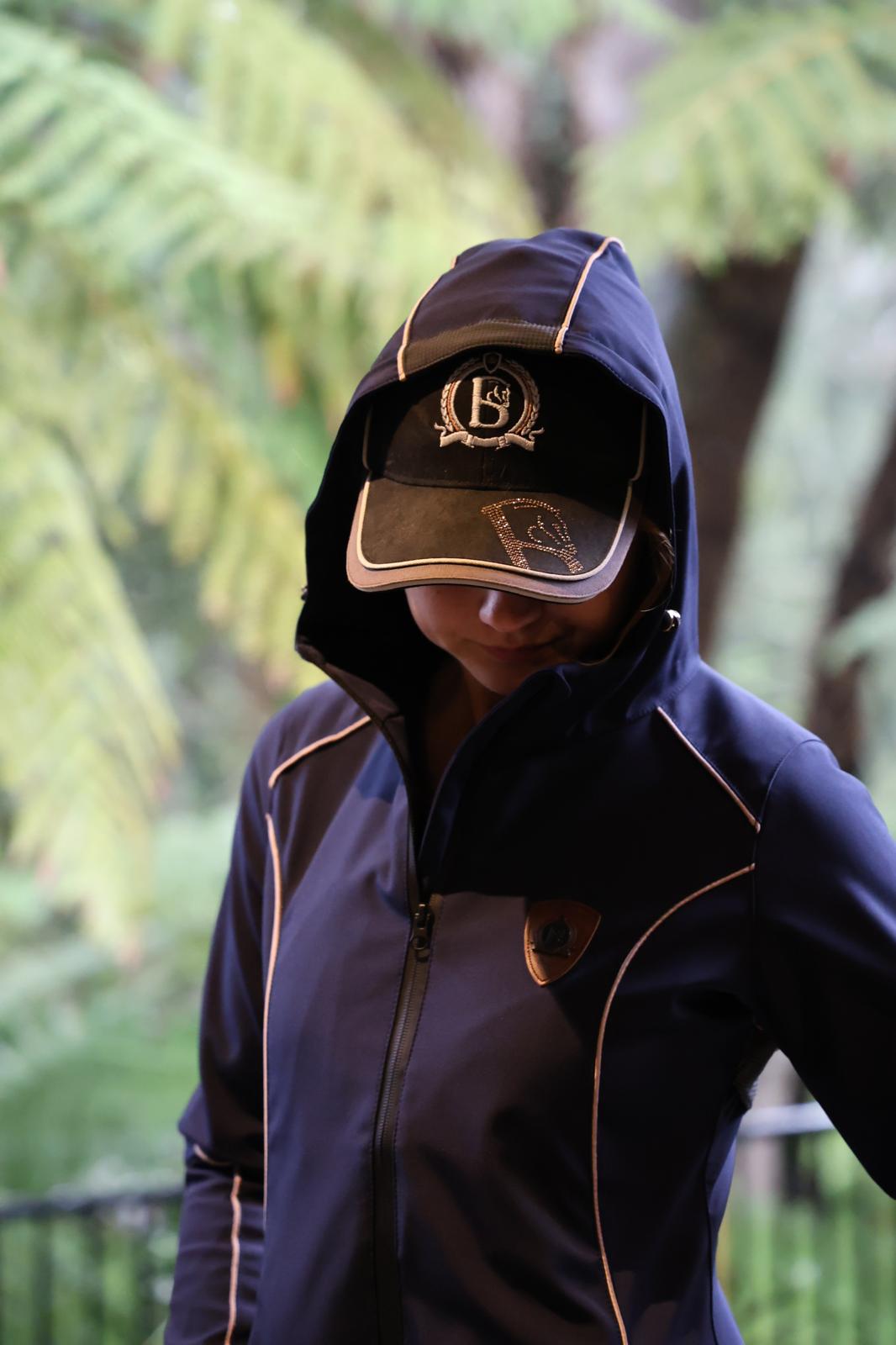 Faye Navy Long Rain Coat