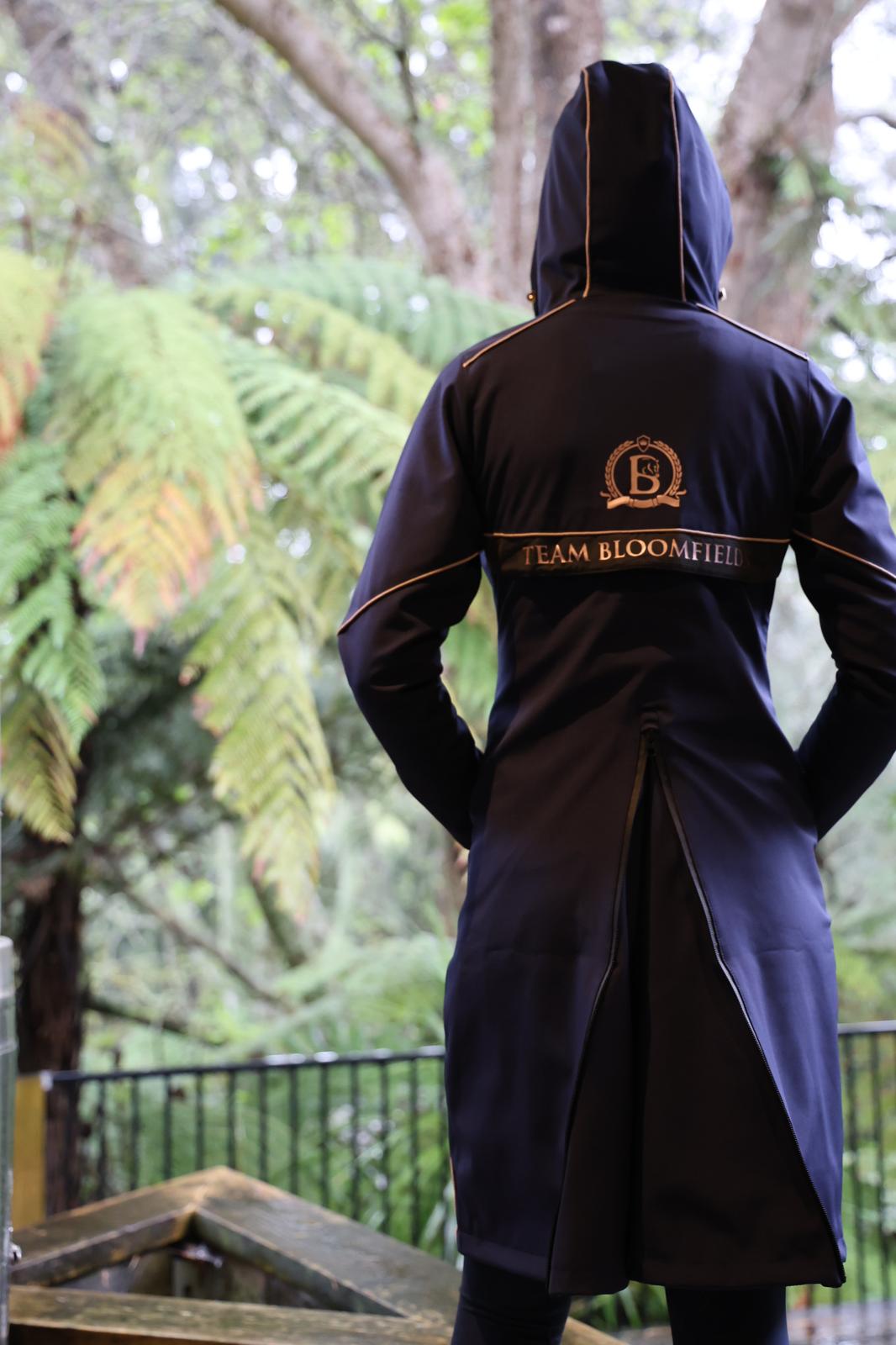 Faye Navy Long Rain Coat