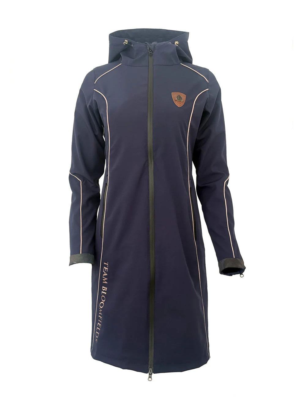 Faye Navy Long Rain Coat