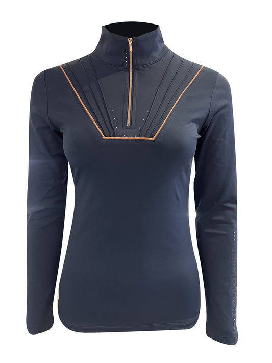 Maya Adults Pleated Base Layer - Navy