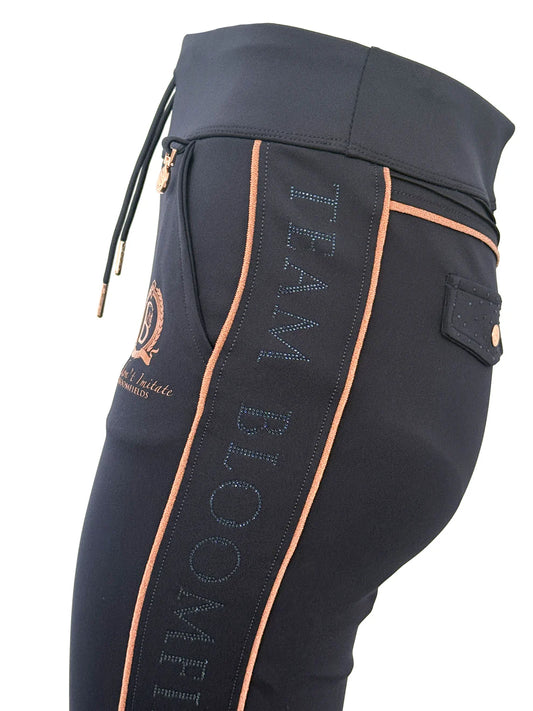 Chelsea Crystal in Navy Lounge Trousers