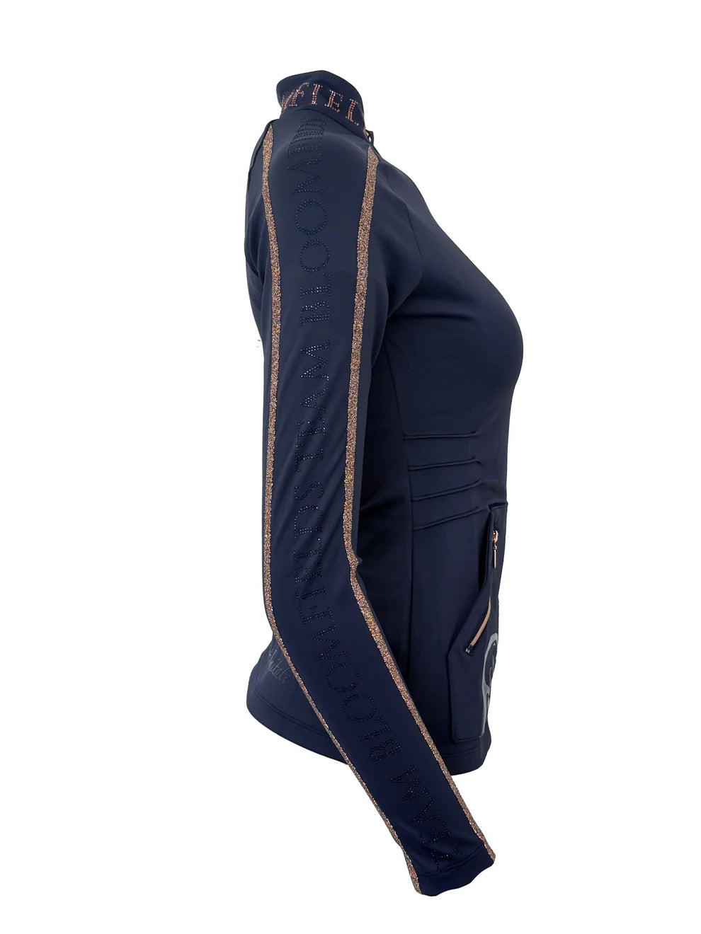 Caitlin Crystal Navy Training Jacket