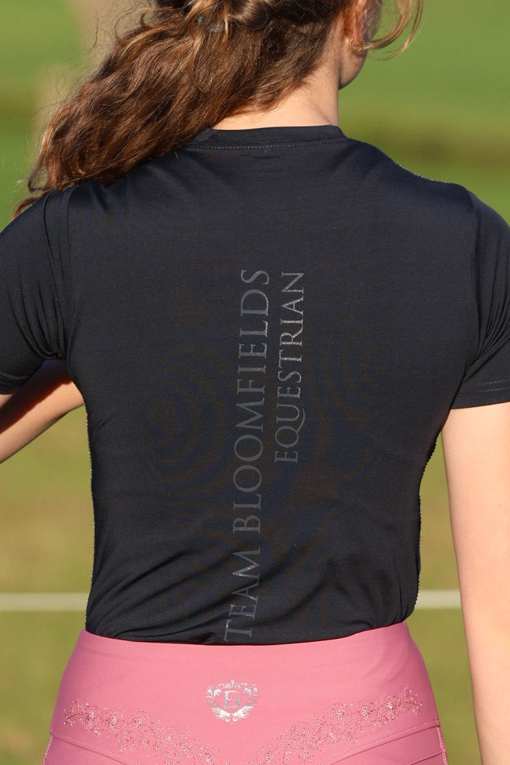 Celine Navy Crystal T-Shirts