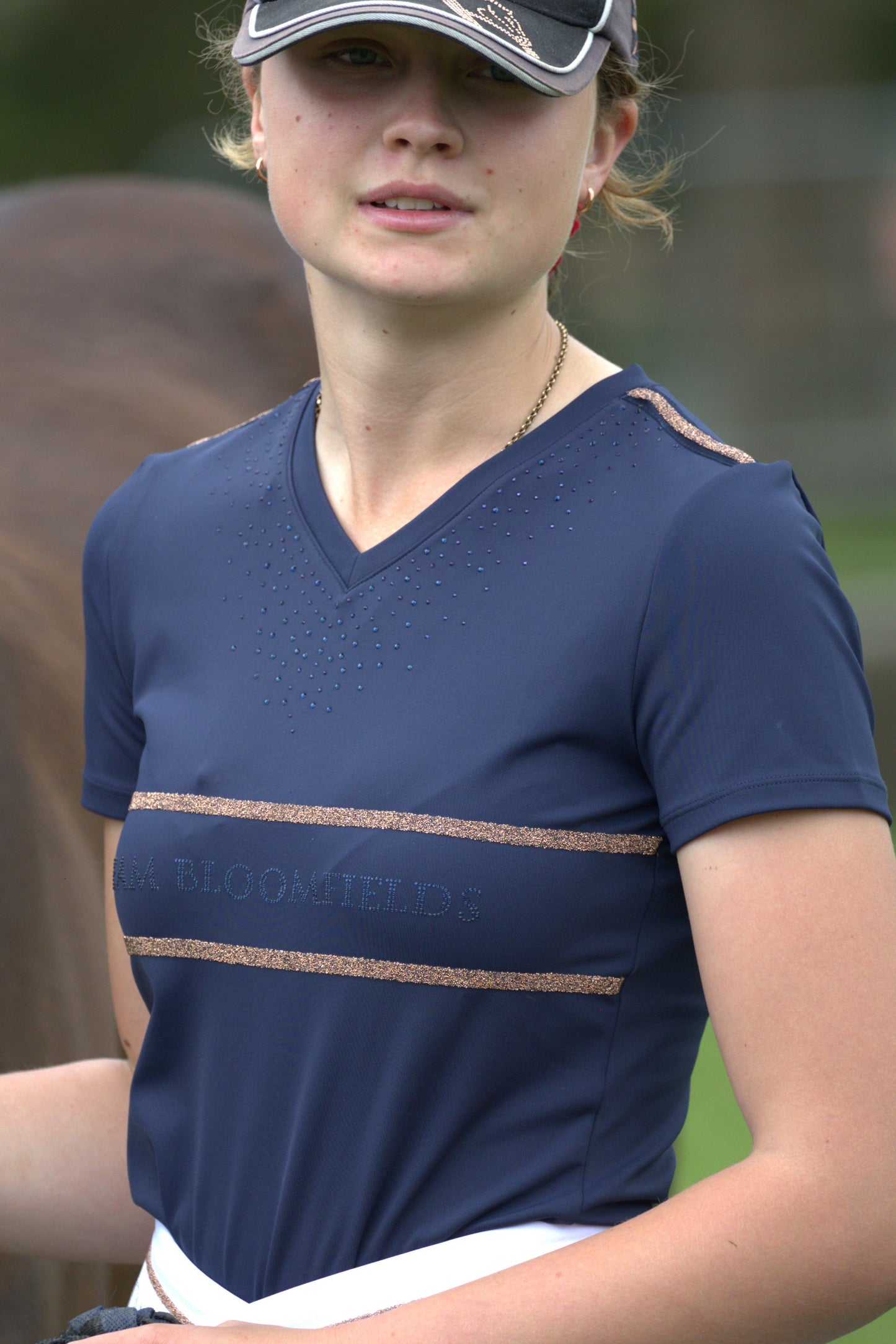 Callie Navy Crystal T-Shirt